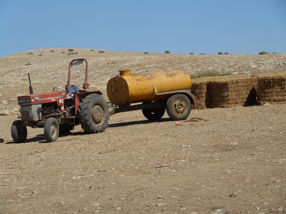 Abed`s confiscated tractor and container 6.7.16.jpg