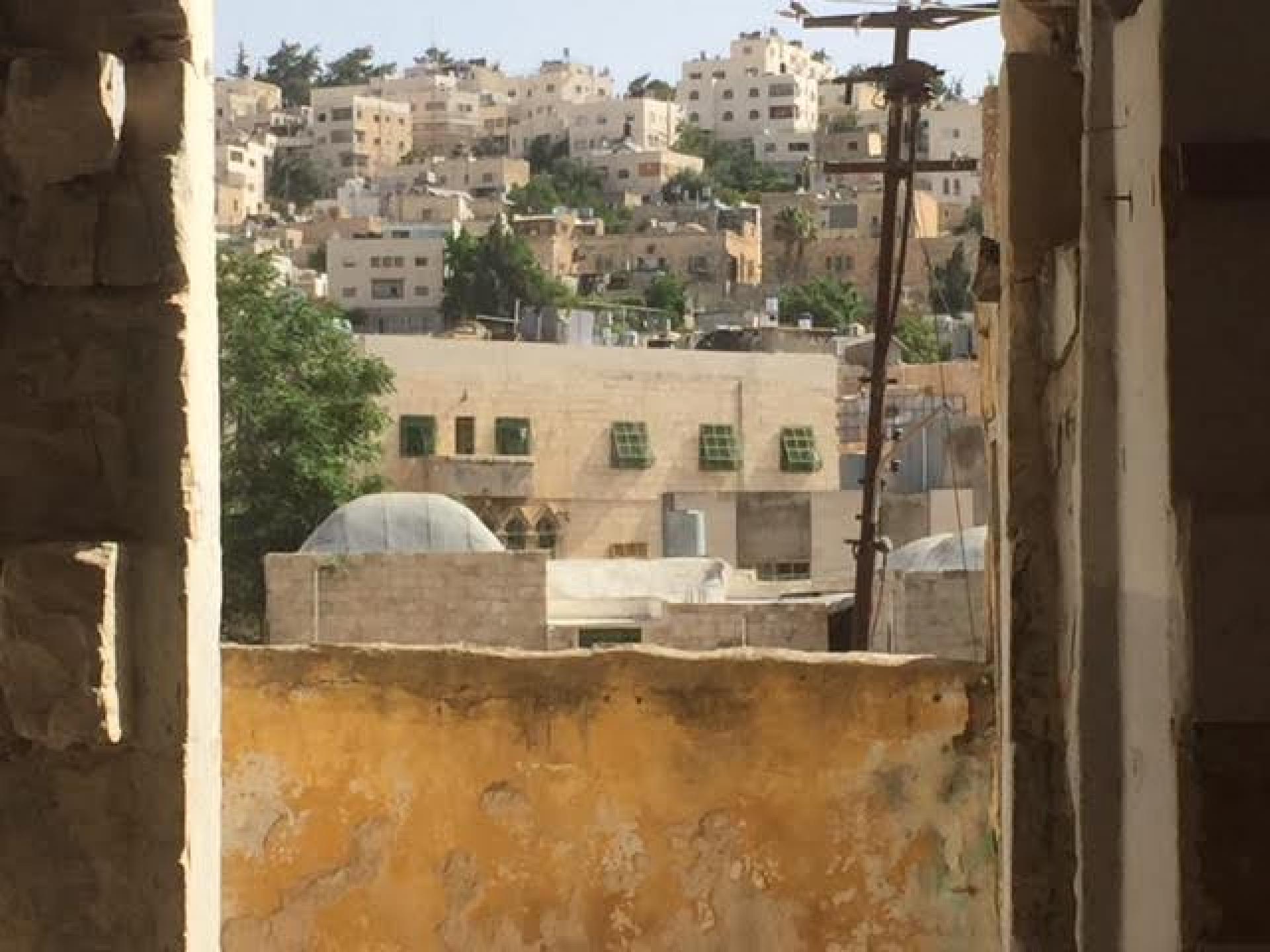 The view from the windows of the building in Hebron
