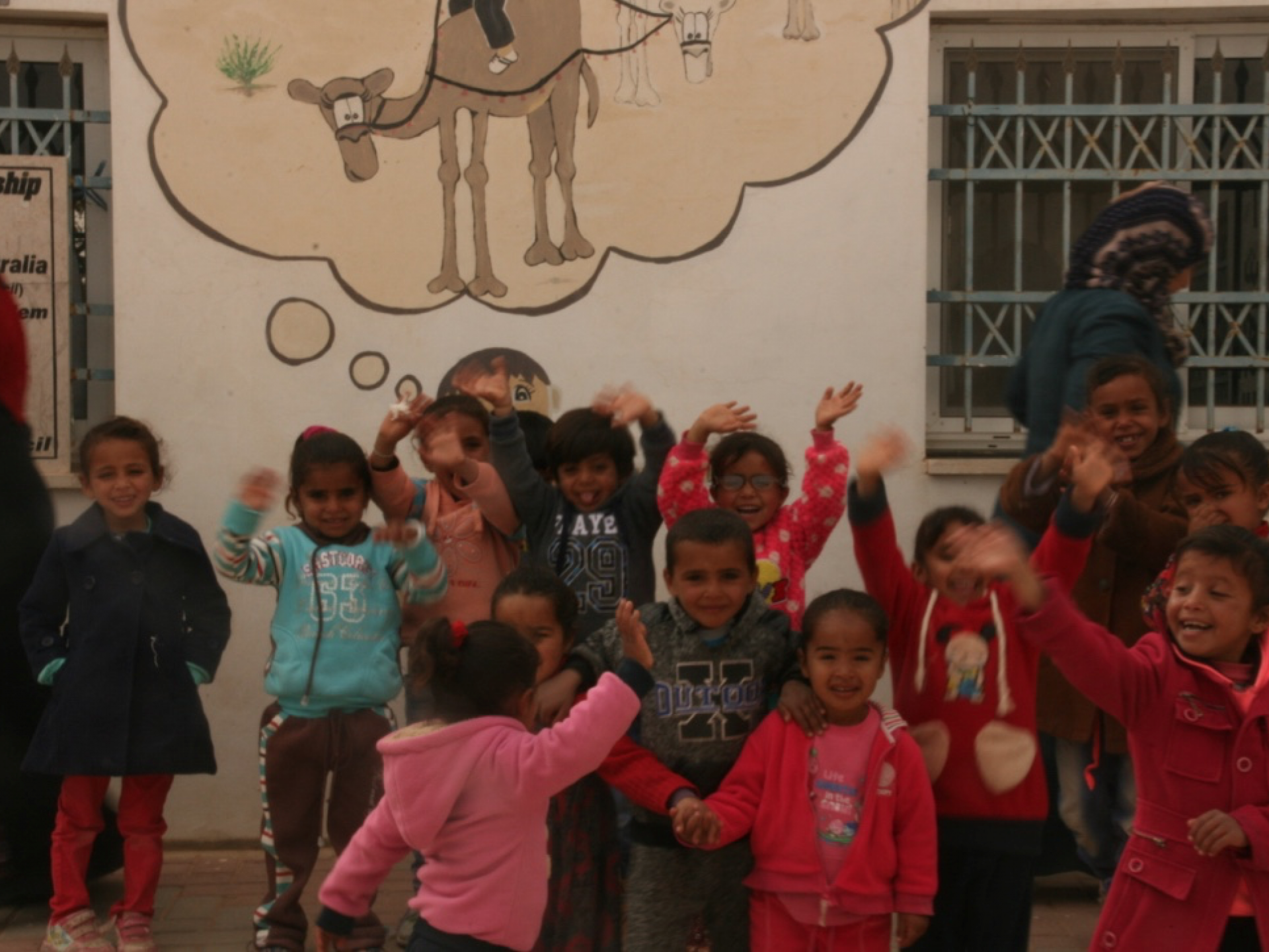 In Huda's kindergarten in Hashem al-Darej