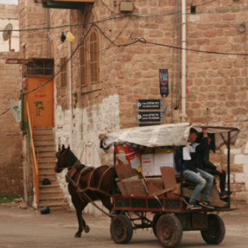 כלי התחבורה היחיד שהתושבים הפלסטינים רשאים להשתמש בו בדרך זו