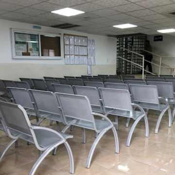 The waiting room at DCO Etzion was completely empty today