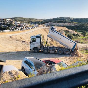 מחסום ברטעה - הכשרת חניה נוספת בצד הפלסטיני