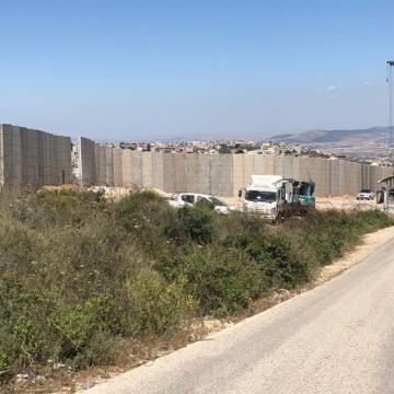 חומת הבטון במחסום עאנין מתקדמת
