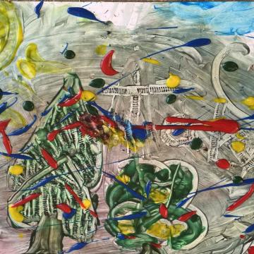 בקעת הירדן, פארסיה :יצירה של הילדים בצבעי אצבעות 3.5.2024 רחל אפק