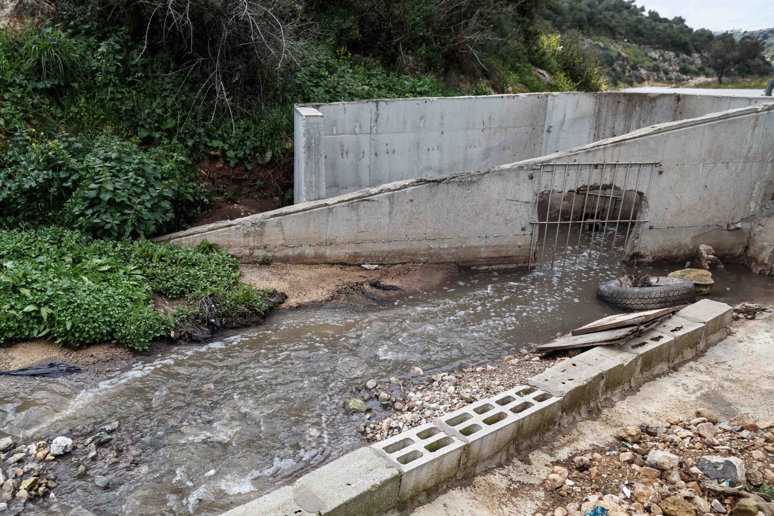 Sewage spills into Palestinian villages