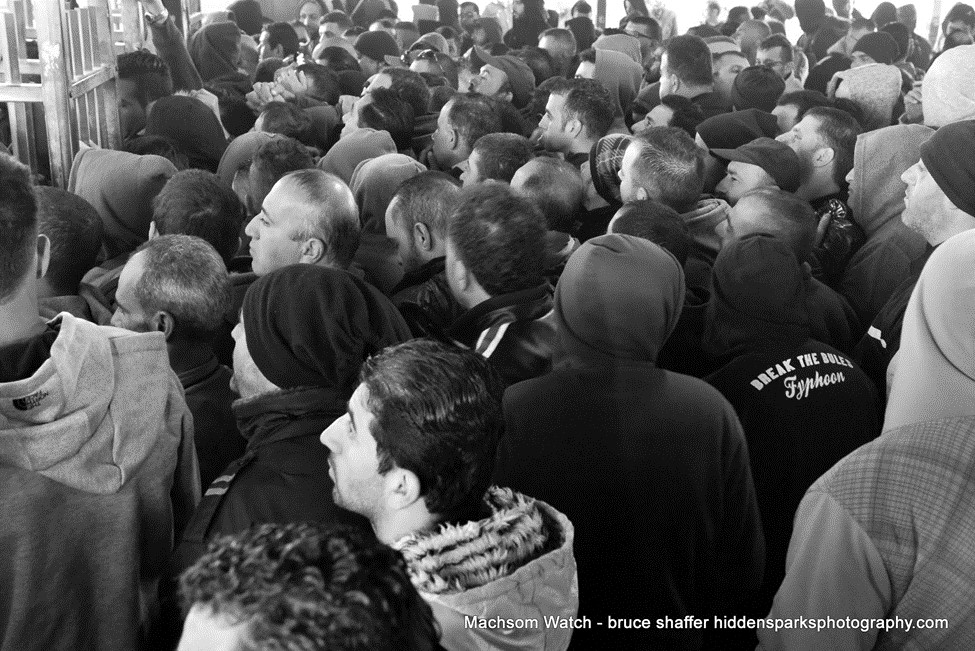 Overcrowding at the Qalandiya Checkpoint, 2017