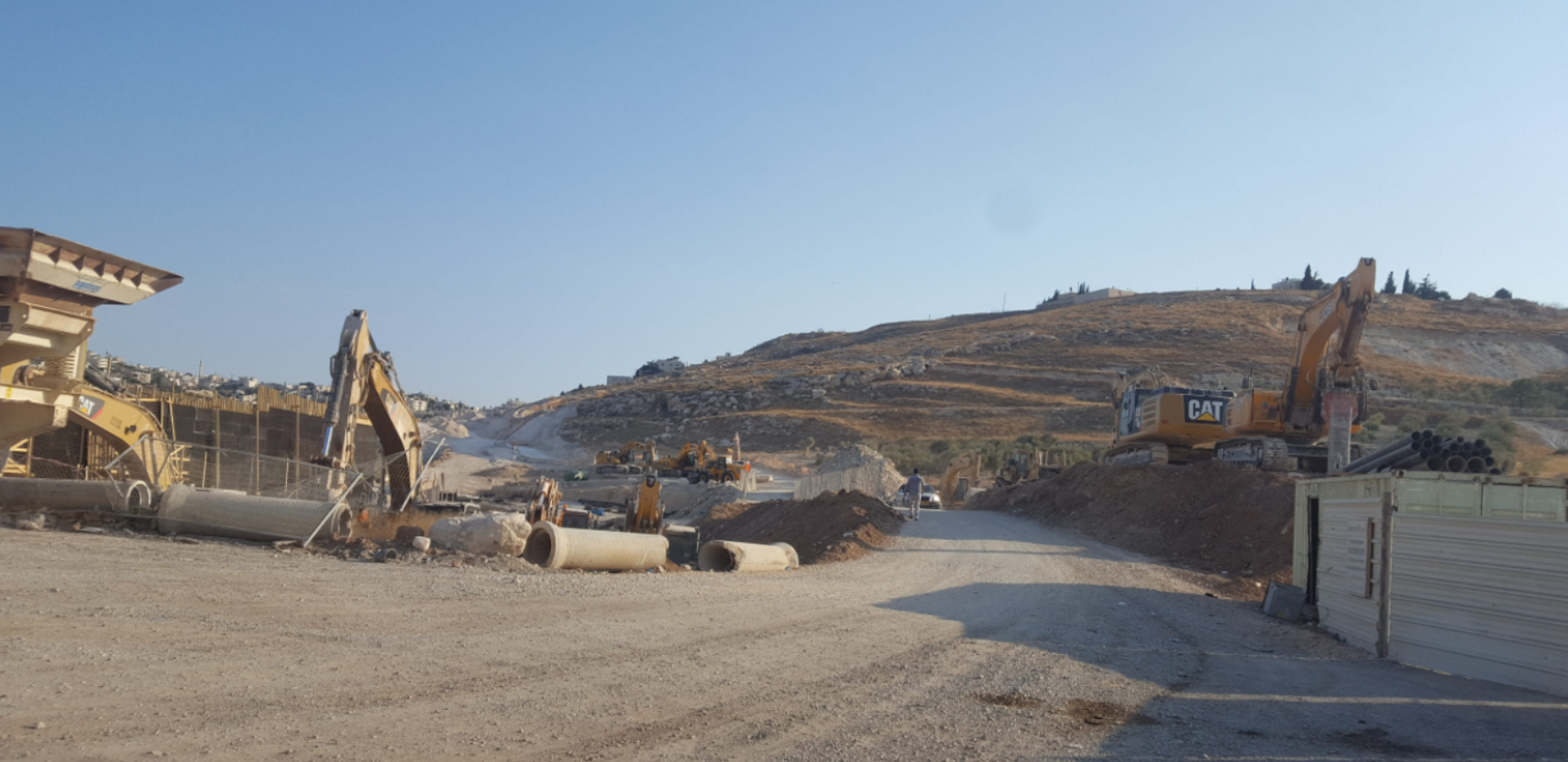 Works on the southern ring road from Umm Tuba to Jerusalem