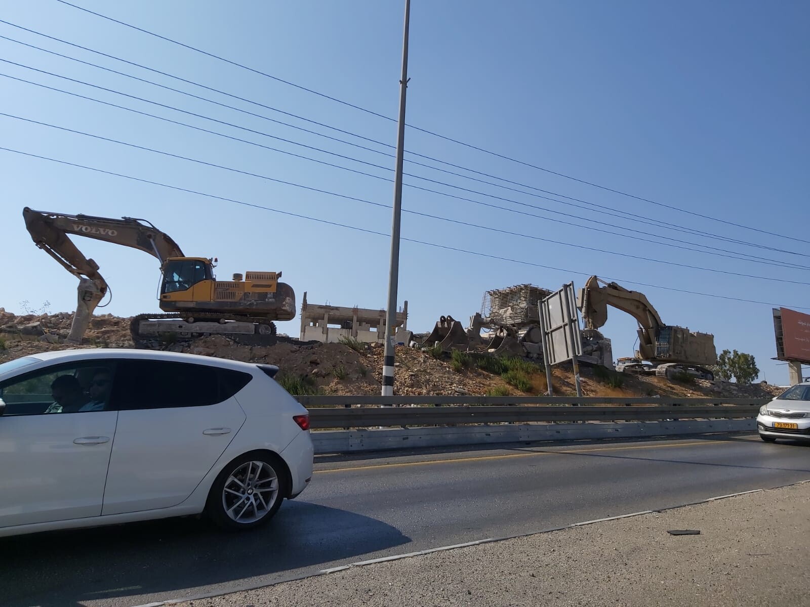A road is being built over Highway 437