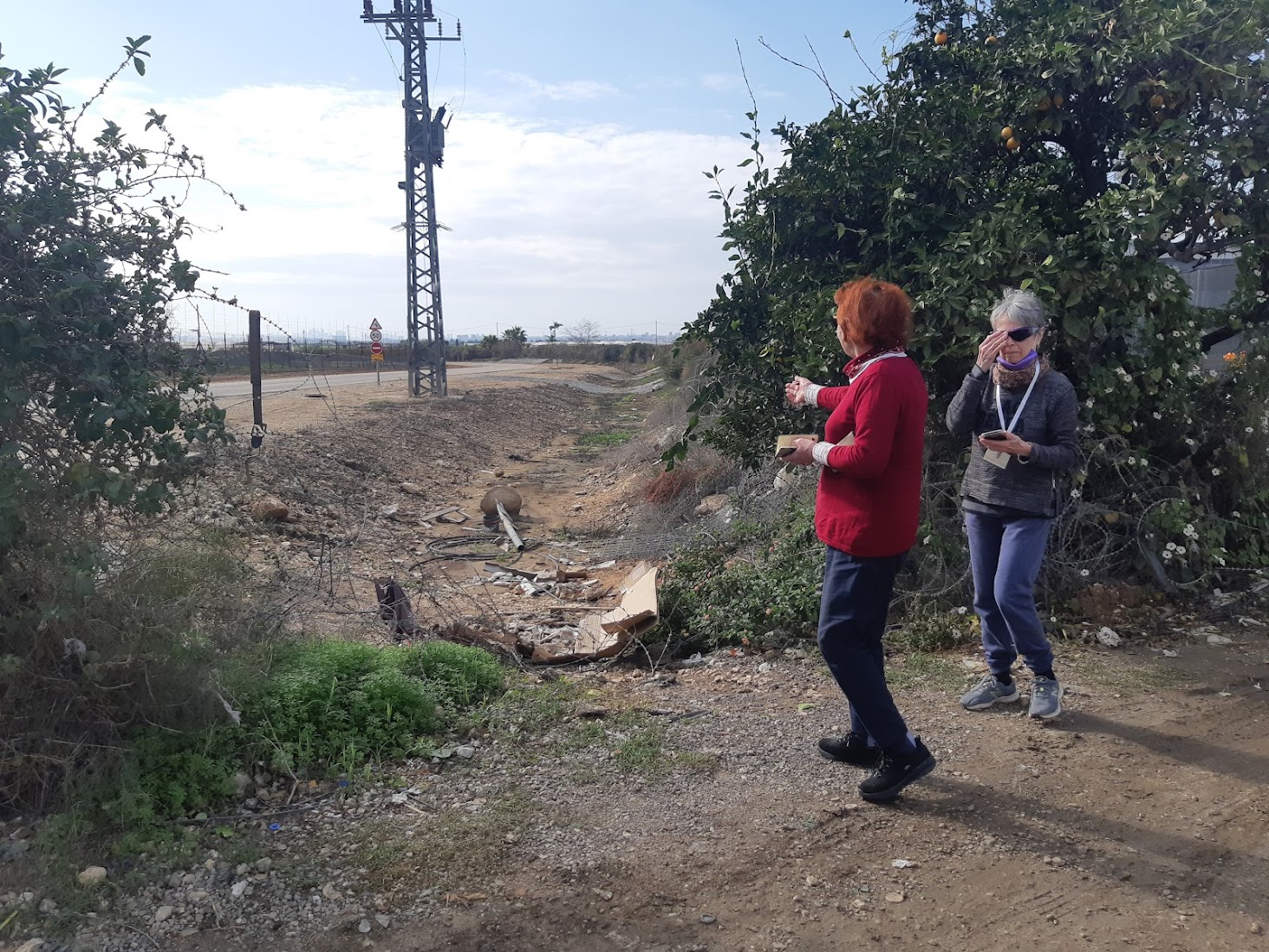 : A breach in the fence inside Habla checkpoint ...