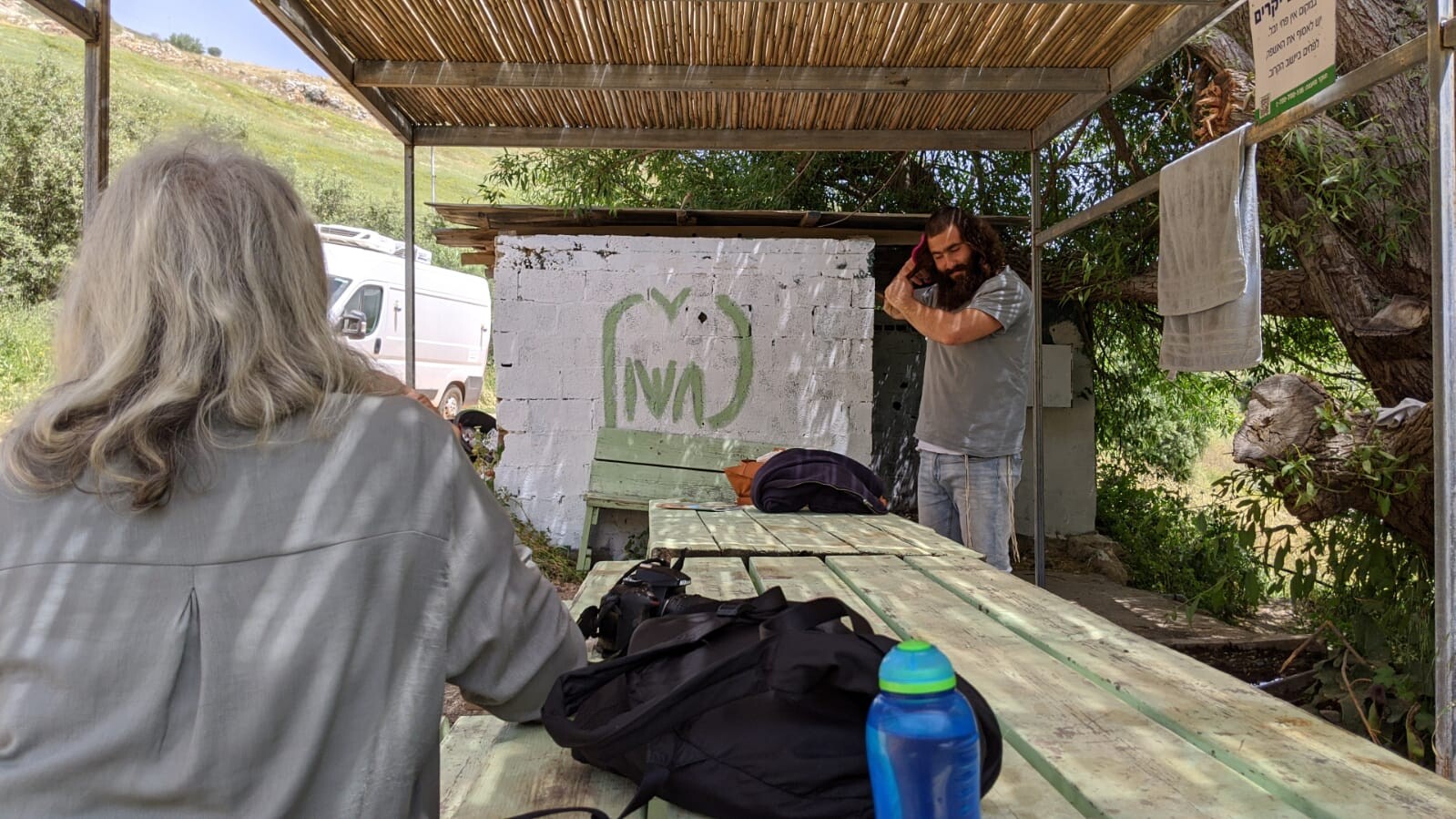  Givat Ronen settler near Ein Mah'ne mikveh
