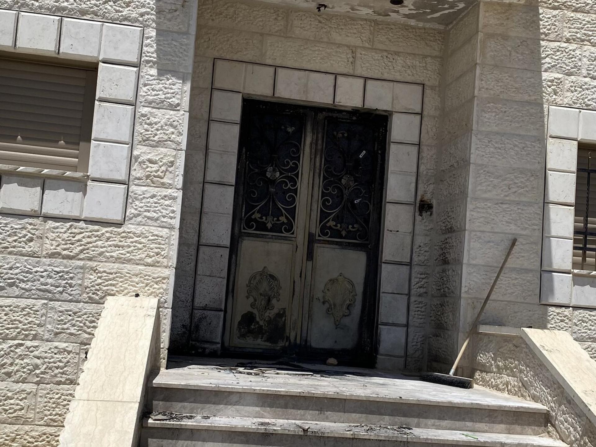 הבית באום ספא נשרף בפרעות מתנחלים ביולי 2023