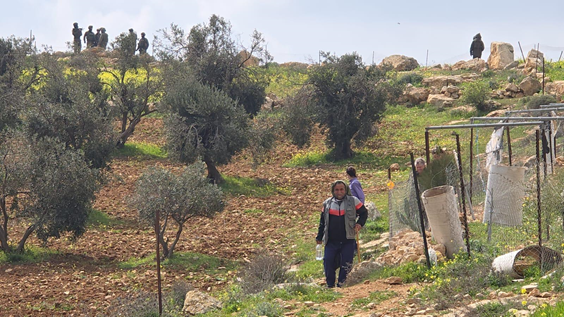 The roads are blocked. Palestinians need to find their way by foot.
