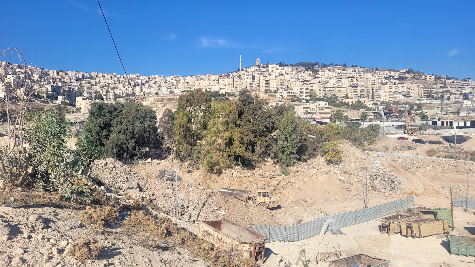 Olive checkpoint: bulldozers