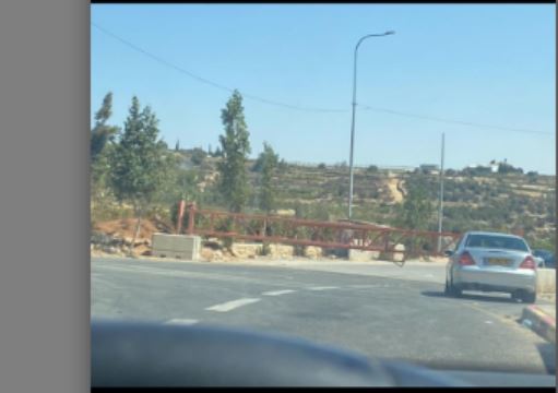 South Hebron Hills - The entrance to Sa'ir Halhul has been blocked by an iron gate since October 7, 2023.