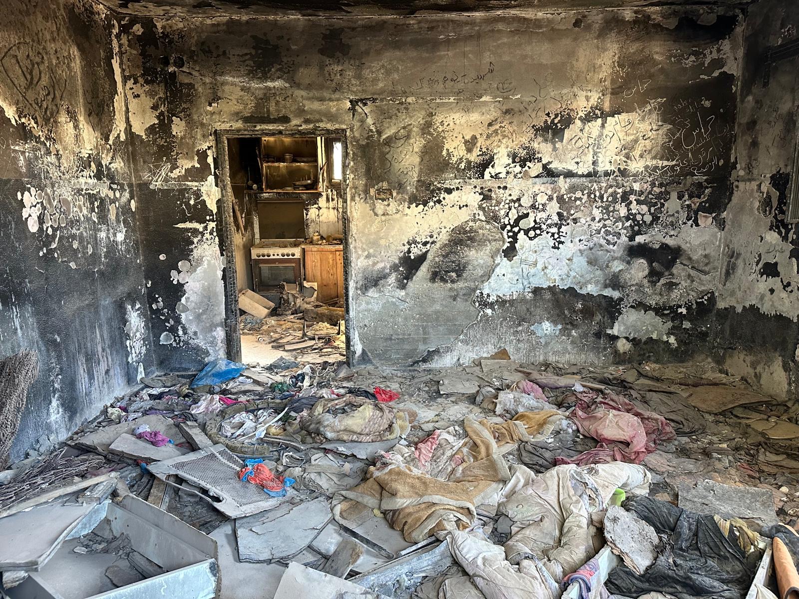 Duma - The burnt-out house of Riham, daughter of Hussein Dawabsheh - 26.10.2025