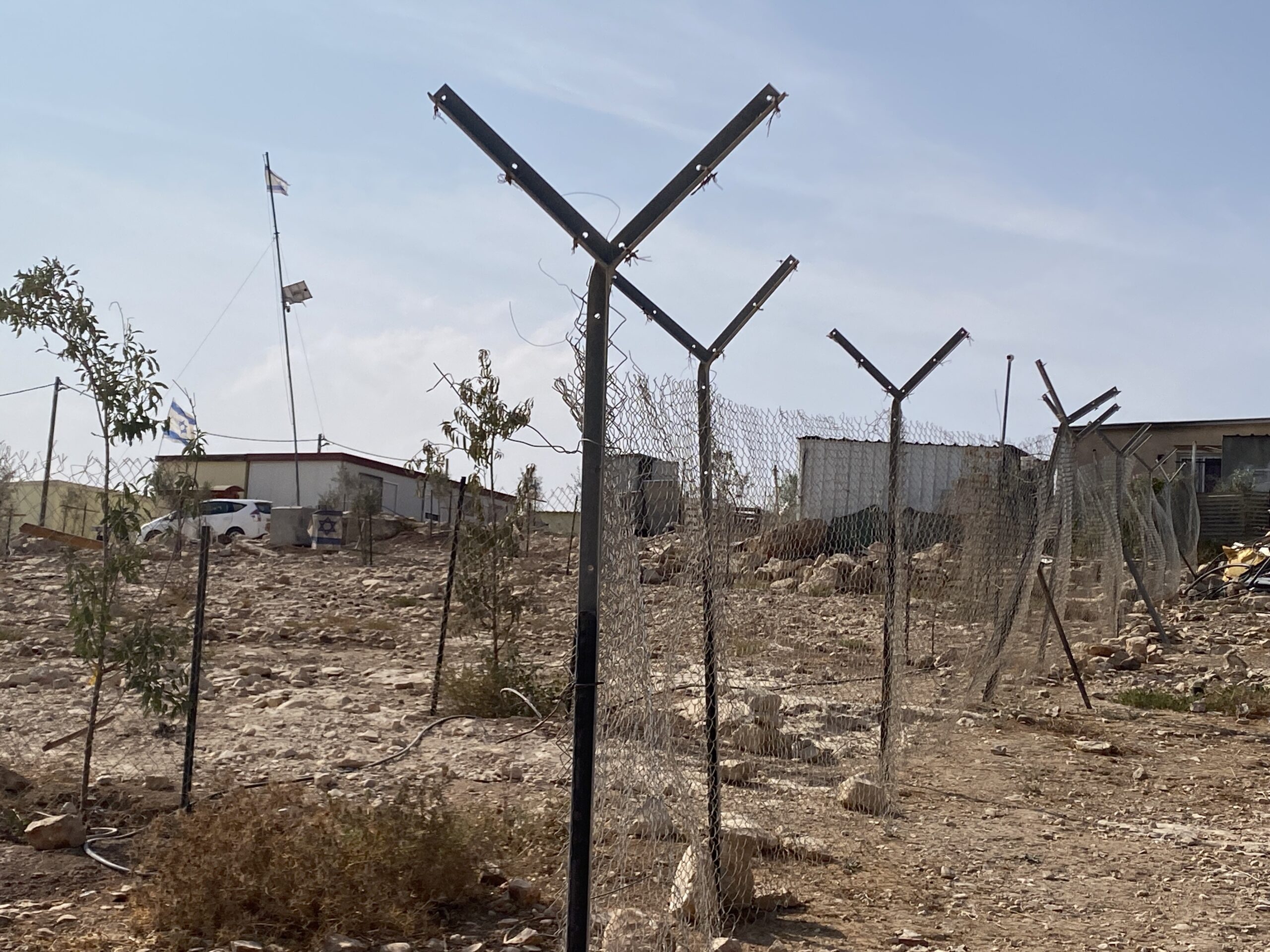 Umm al-Khair on the right, Carmel expansion on the left