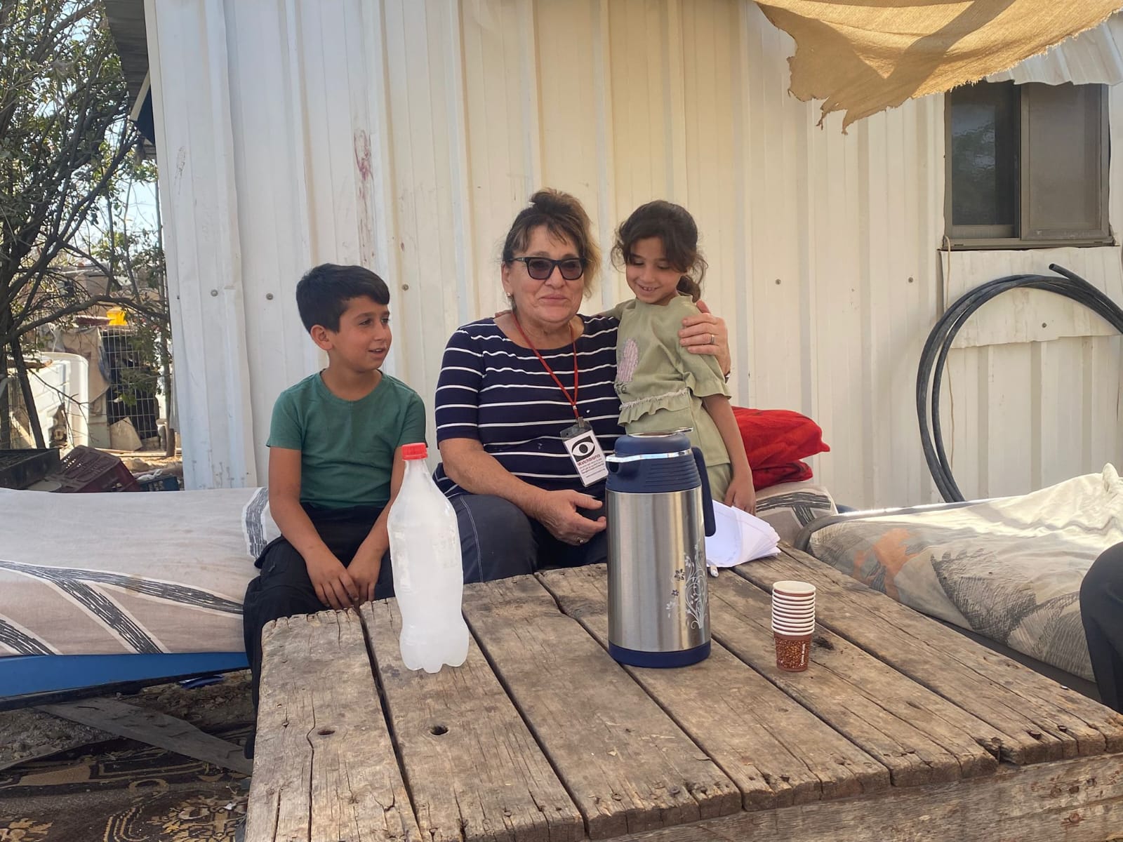 Michal with Waad and Muhammad Abu Qbeitah