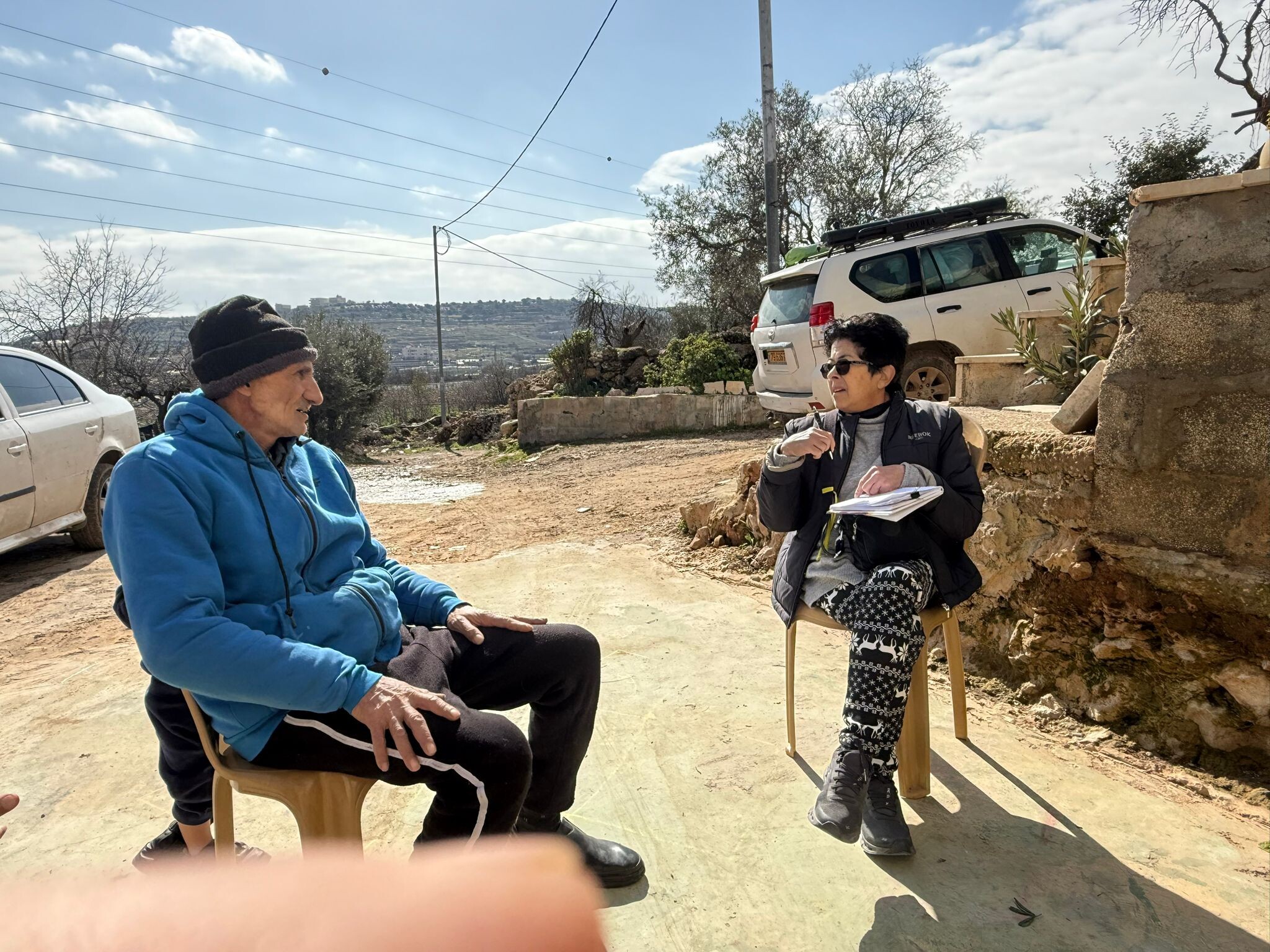 At Ata's in the courtyard of the house