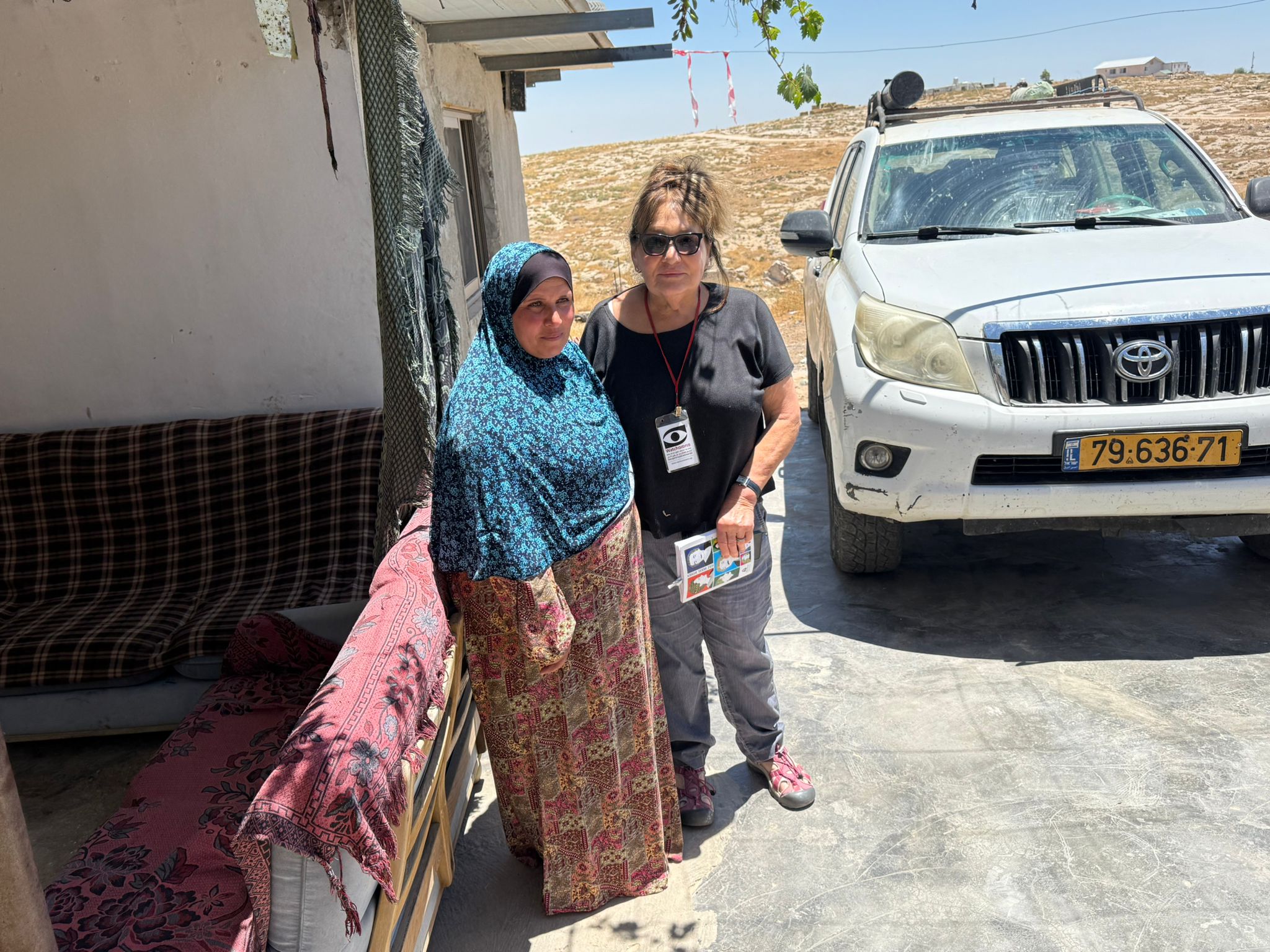 Michal with Laila Jabarin in Sha'ab al-Butum