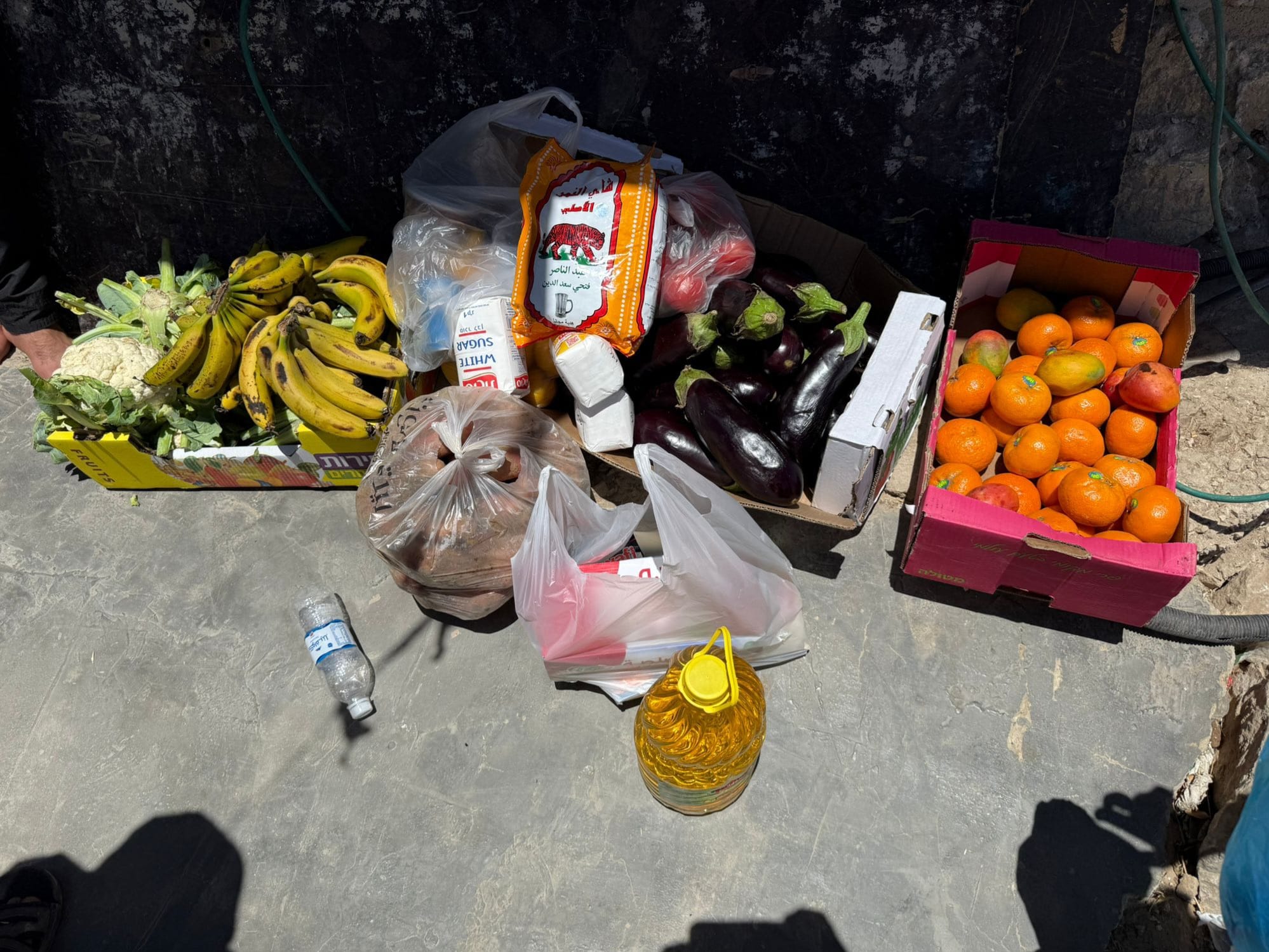 Some of the aid we brought