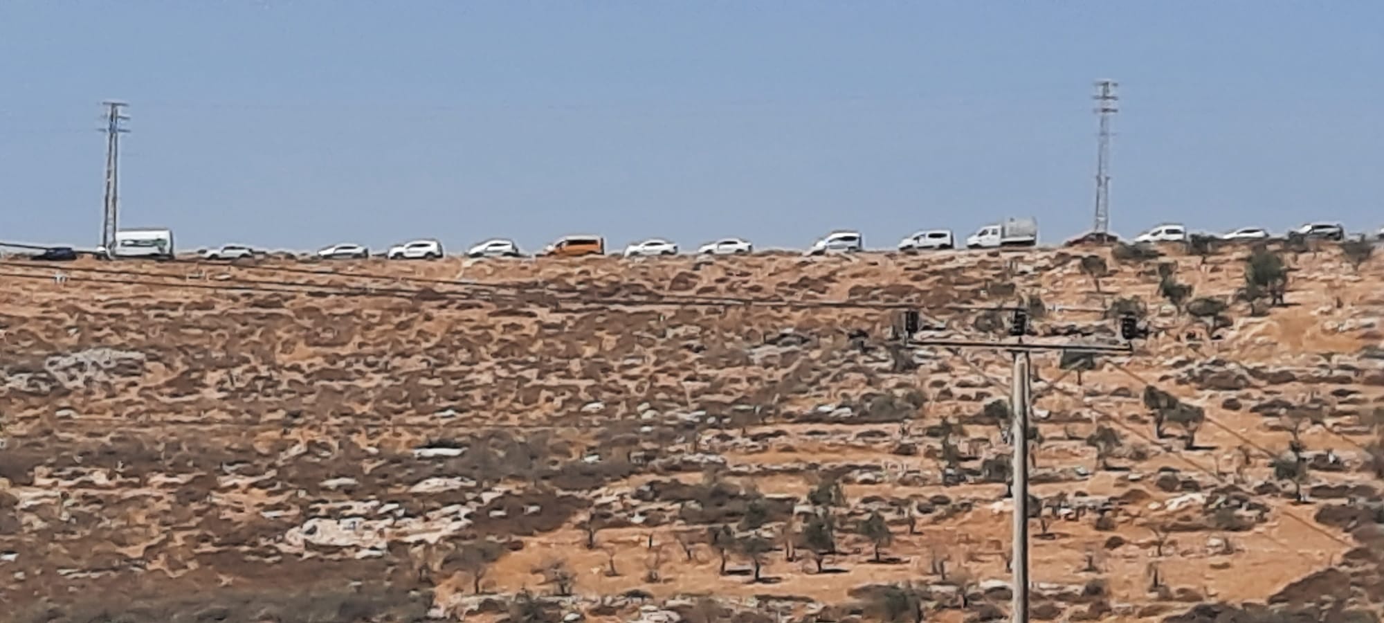 טייבה. התור הארוך במחסום היציאה