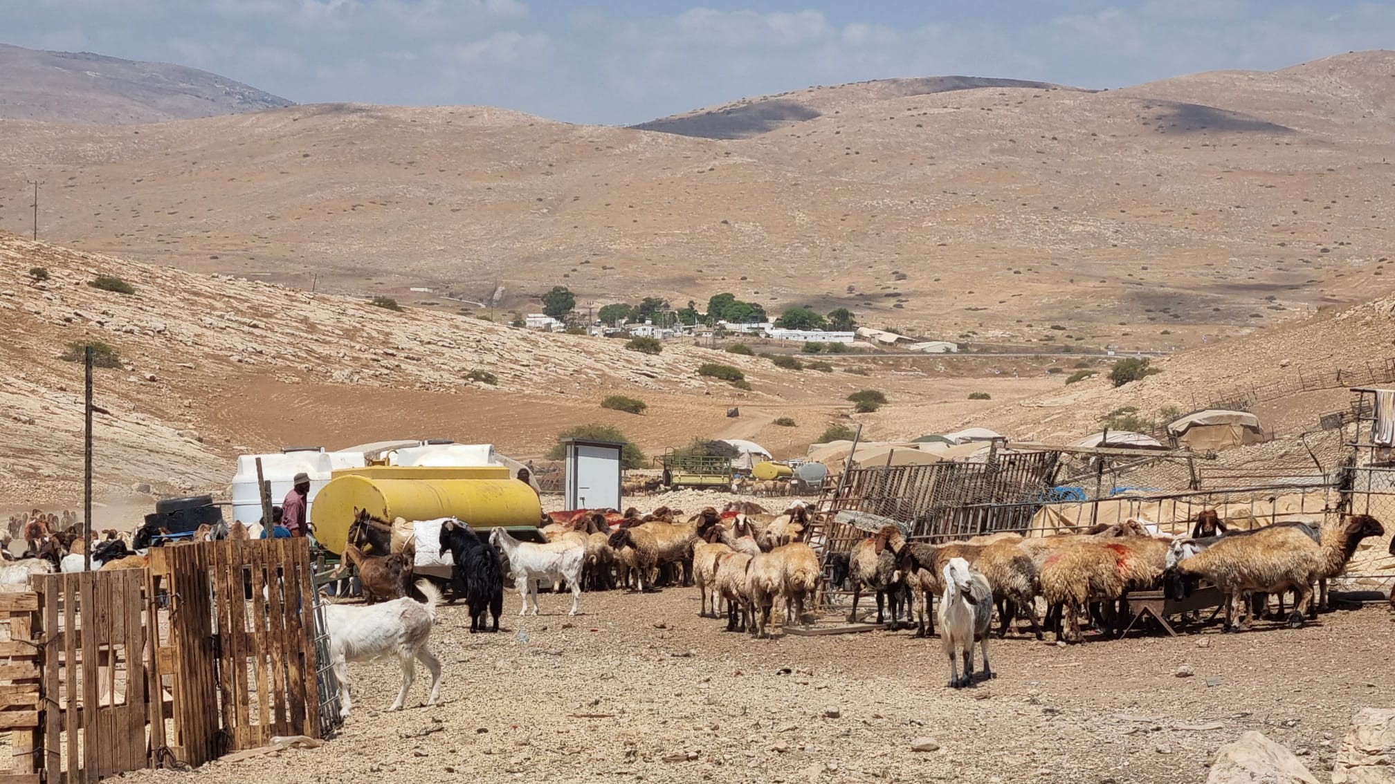 Samra. On the horizon, the Kfir Brigade base