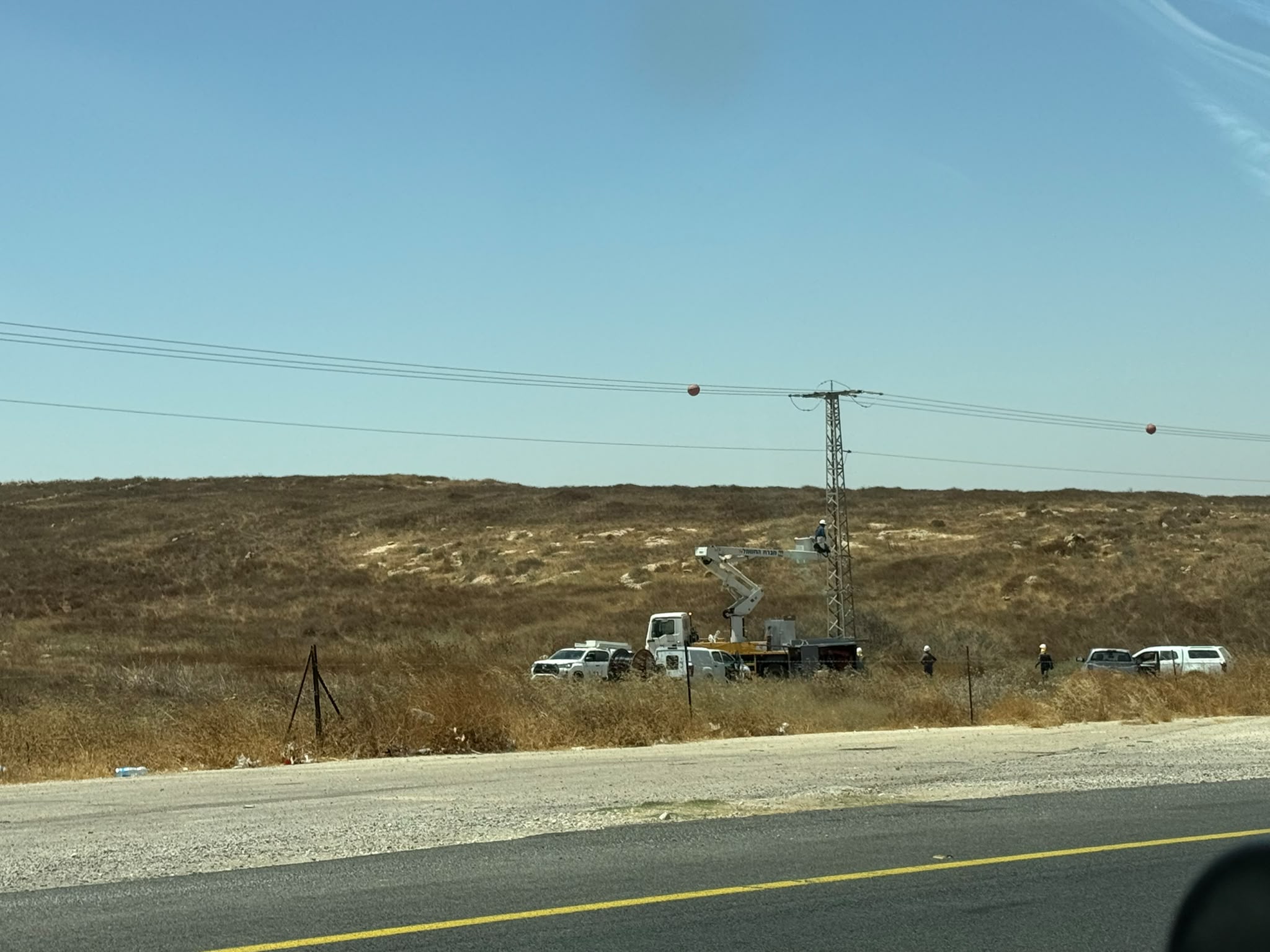 Electric Company work on Highway 317