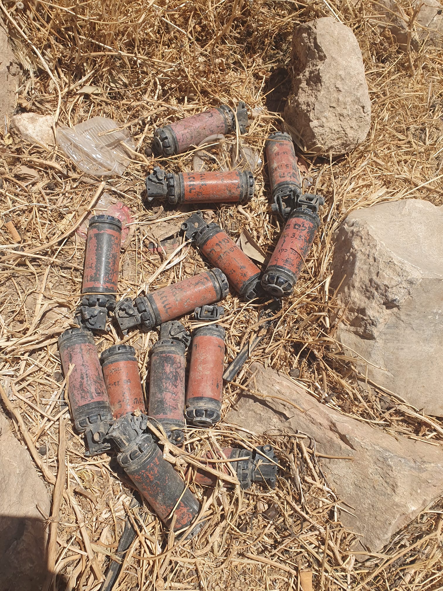 Evidence of stun grenades being thrown at the Daramin family home in Khirbet al-Kharabah 1