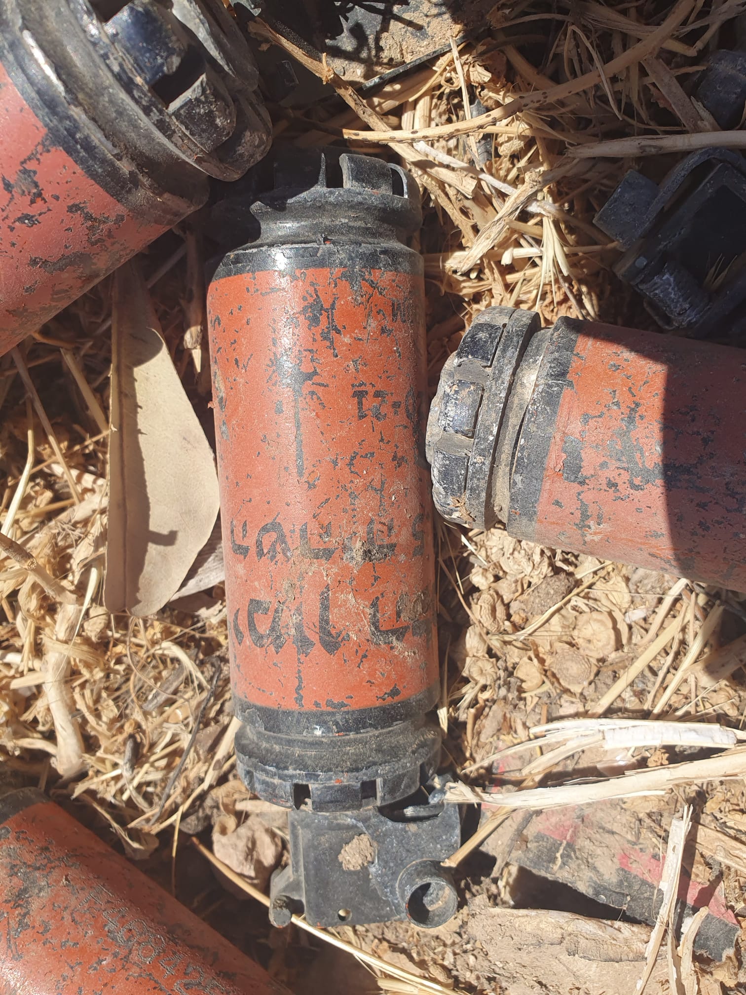 Evidence of stun grenades being thrown at the Daramin family home in Khirbet al-Kharaba 2