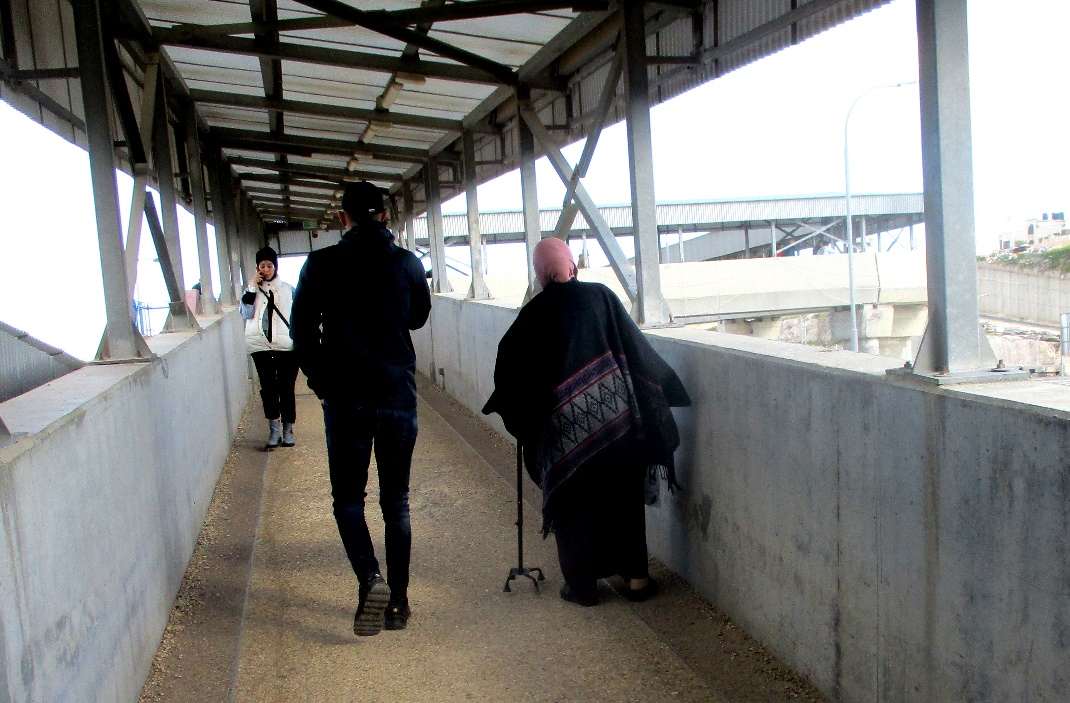 Qalandiya. The bridge leading from Jerusalem to the Qalandiya checkpoint