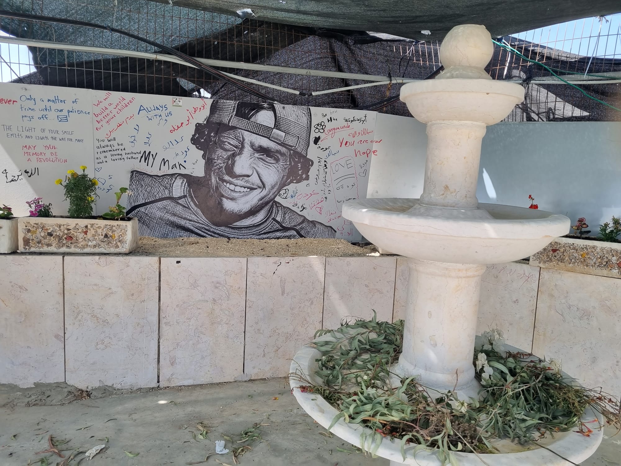 In Umm al-Khair, in memory of Odeh Hadaalin, may he rest in peace, at the place where he was murdered in July 2025 by Yinon Levi