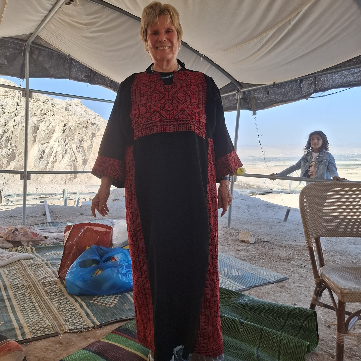 Jordan Valley: Hand-embroidered dress among Bedouins displaced from Ras al-Auja