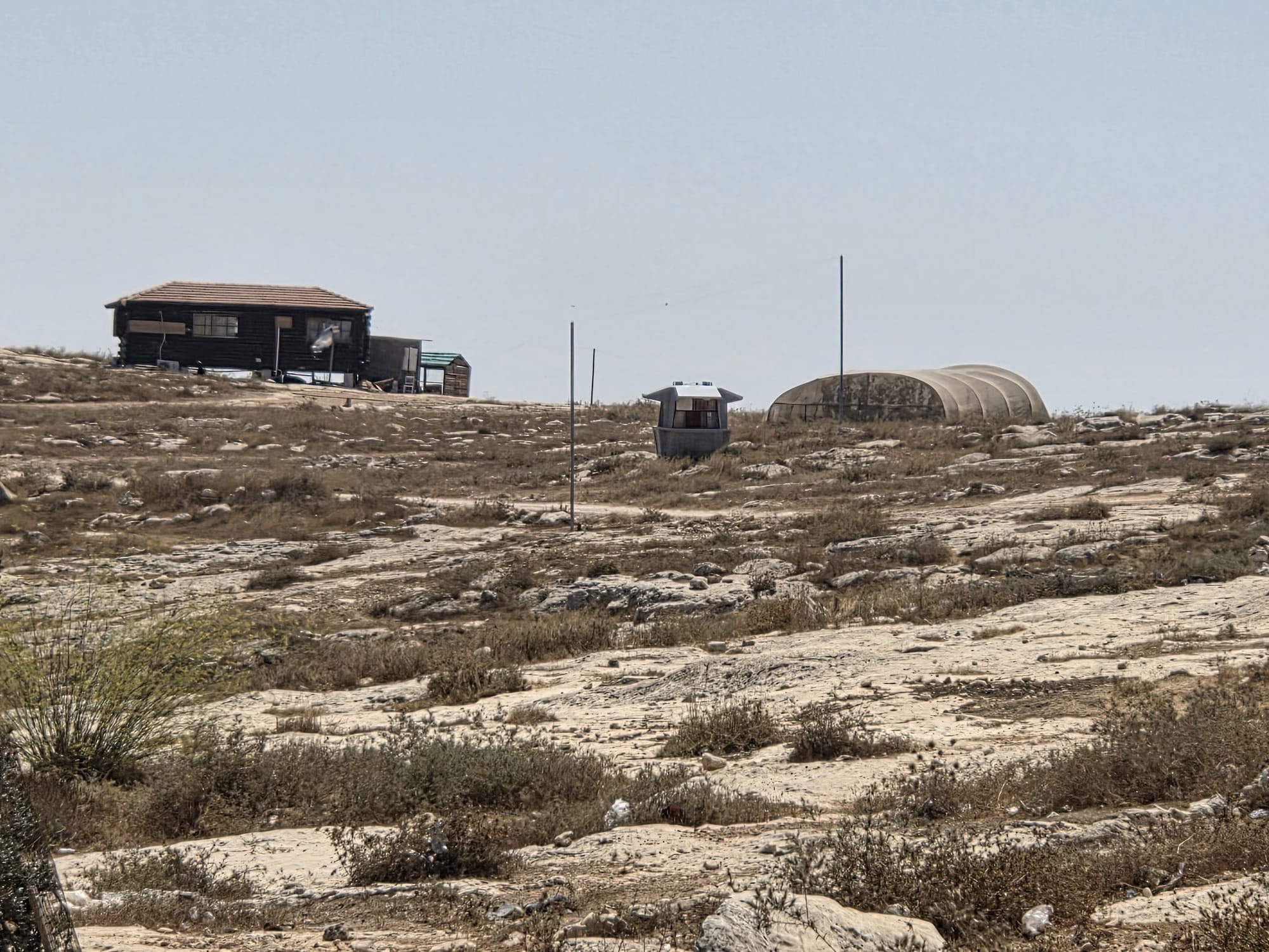 Sha'ab al-Butum - the outpost closest to the village with the stolen greenhousehe way, on almost every hill