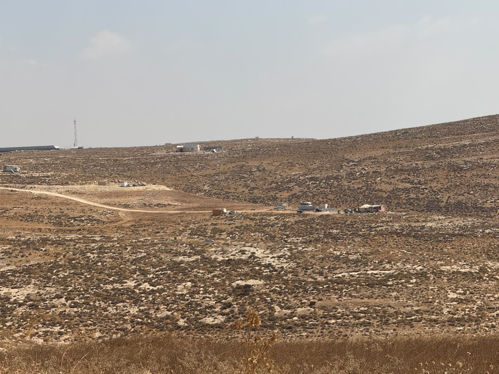 פריסת המאחזים מחוות מעון מזרחה