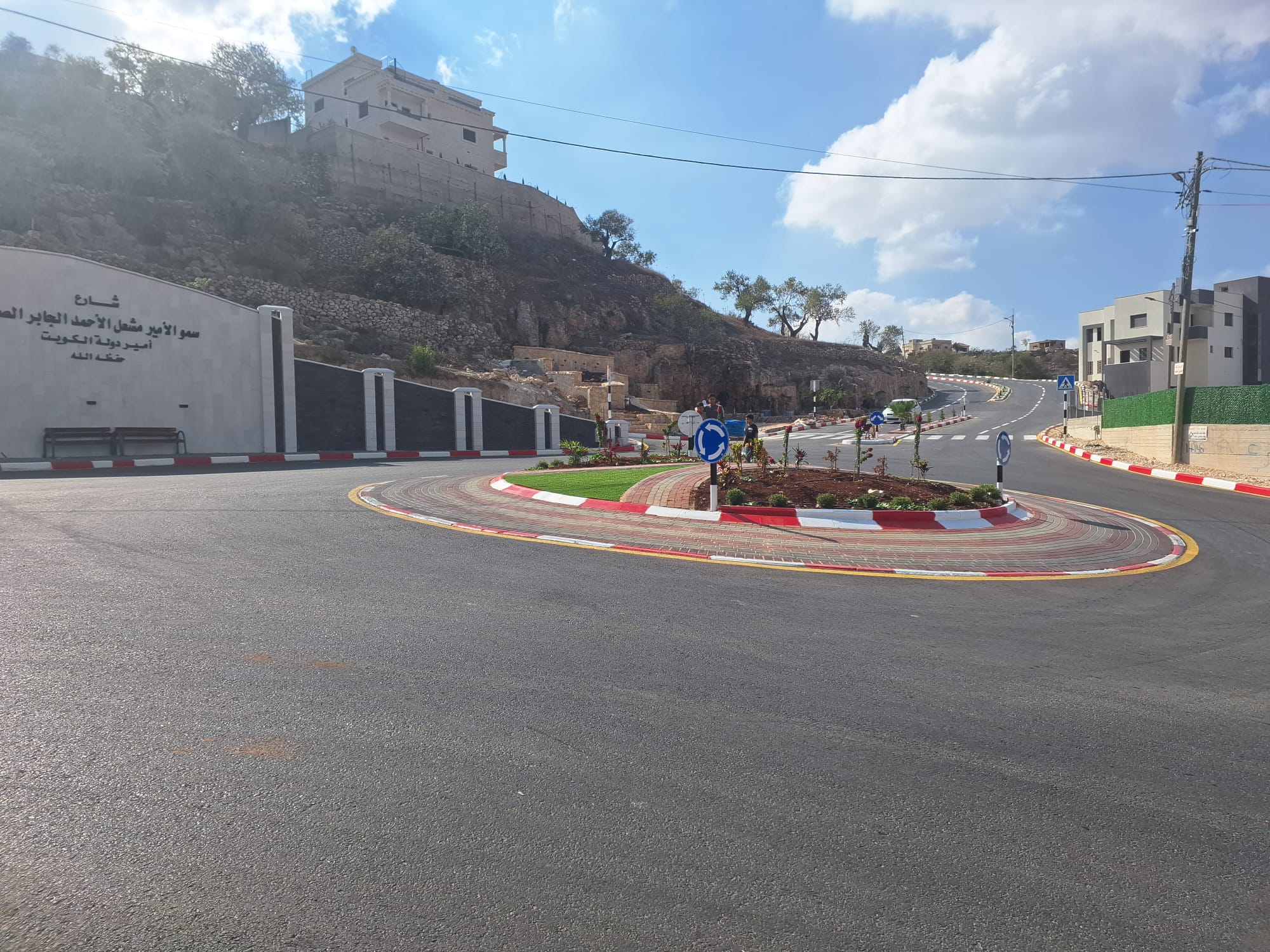 Jurish. A roundabout further up the new road to the village