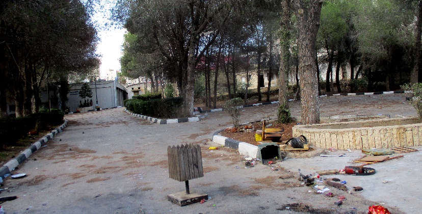 Kfar Aqab (Jerusalem). The UNRWA compound lies deserted