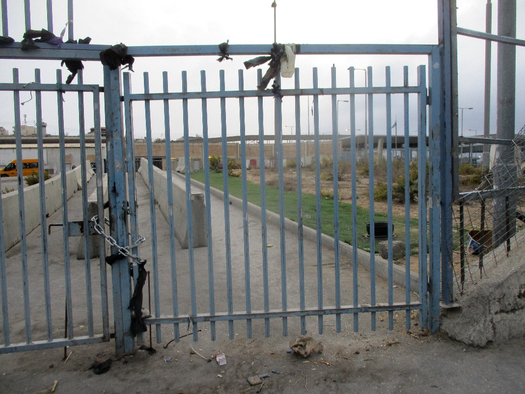 Qalandiya. The gate is closed